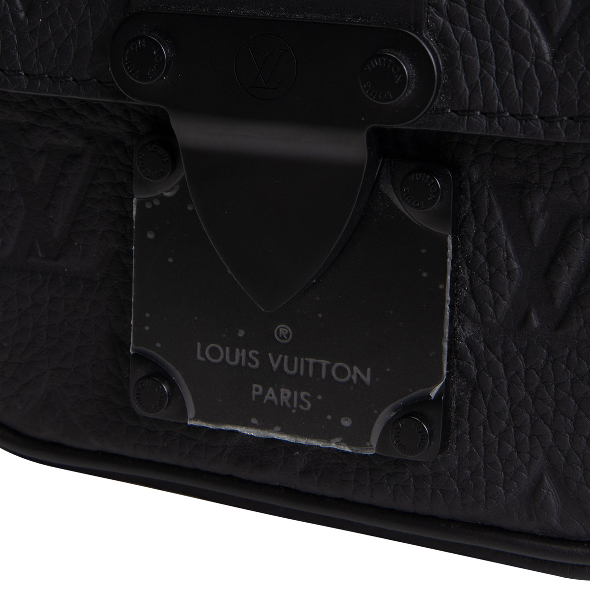LOUIS VUITTON Taurillon Monogram Pico S Lock Messenger - Black