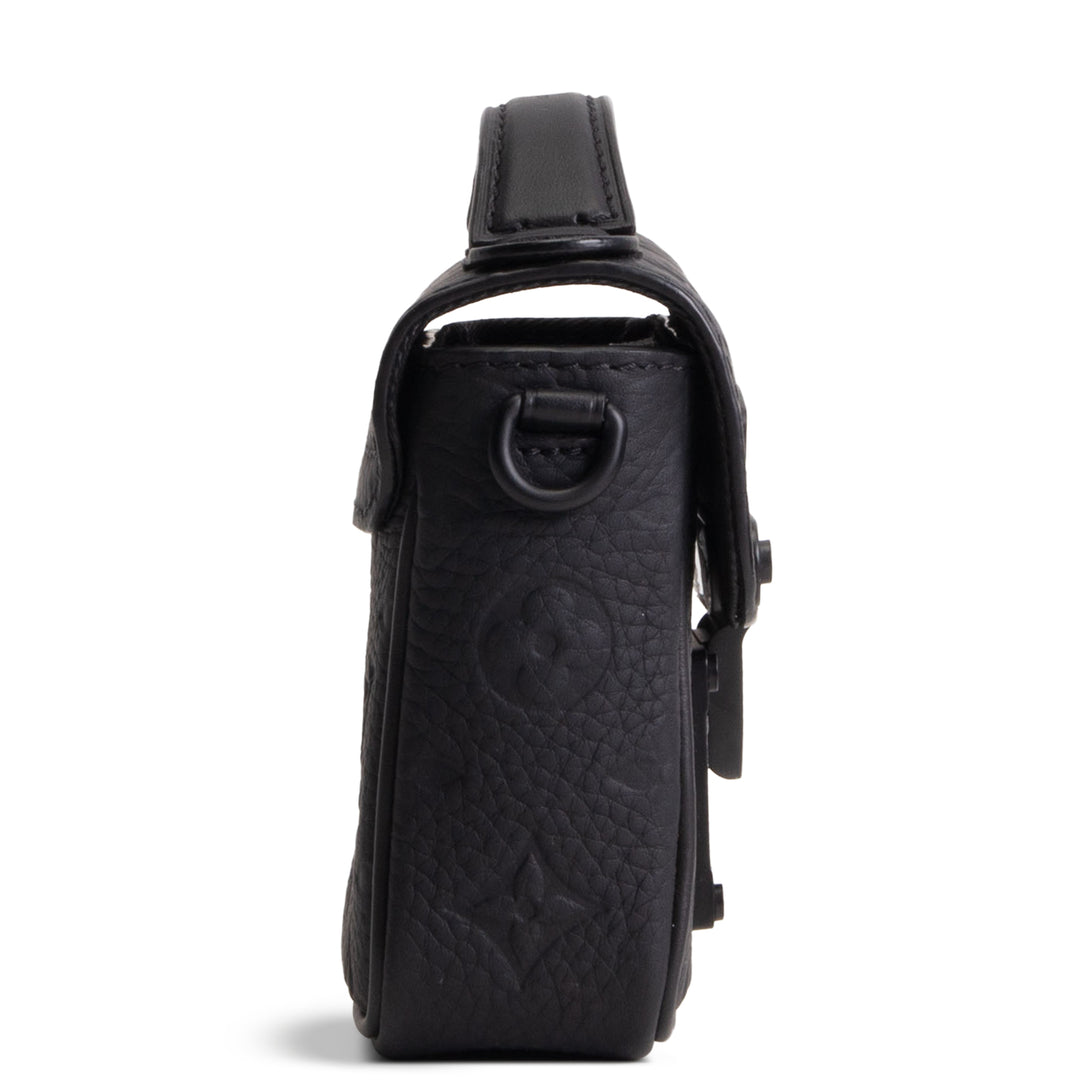 LOUIS VUITTON Taurillon Monogram Pico S Lock Messenger - Black
