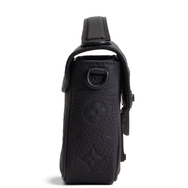 LOUIS VUITTON Taurillon Monogram Pico S Lock Messenger - Black