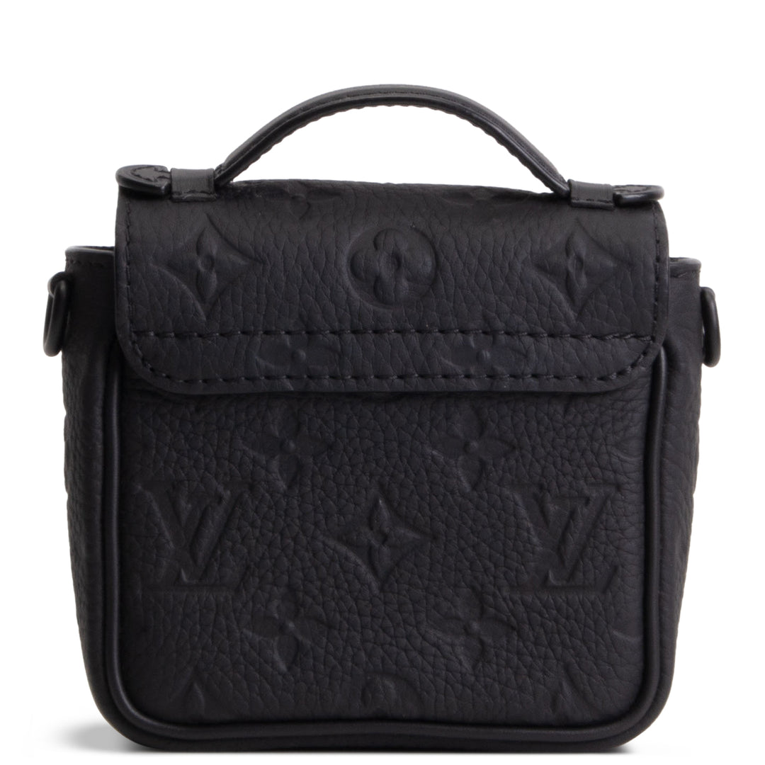 LOUIS VUITTON Taurillon Monogram Pico S Lock Messenger - Black