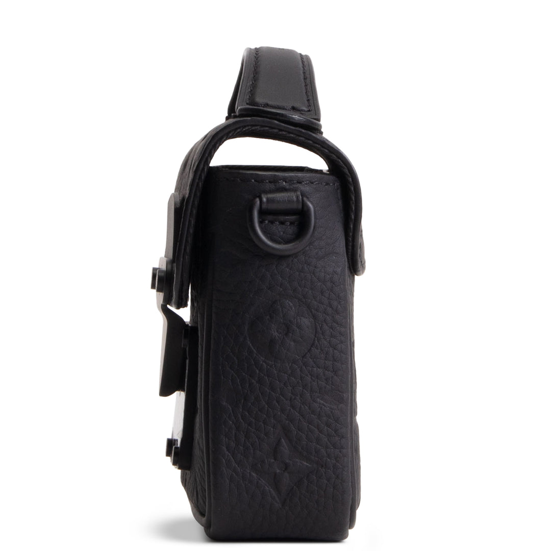 LOUIS VUITTON Taurillon Monogram Pico S Lock Messenger - Black