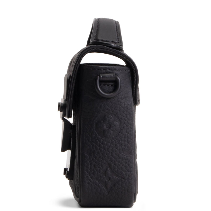 LOUIS VUITTON Taurillon Monogram Pico S Lock Messenger - Black