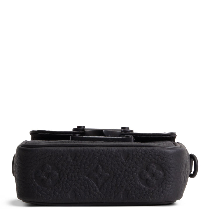 LOUIS VUITTON Taurillon Monogram Pico S Lock Messenger - Black