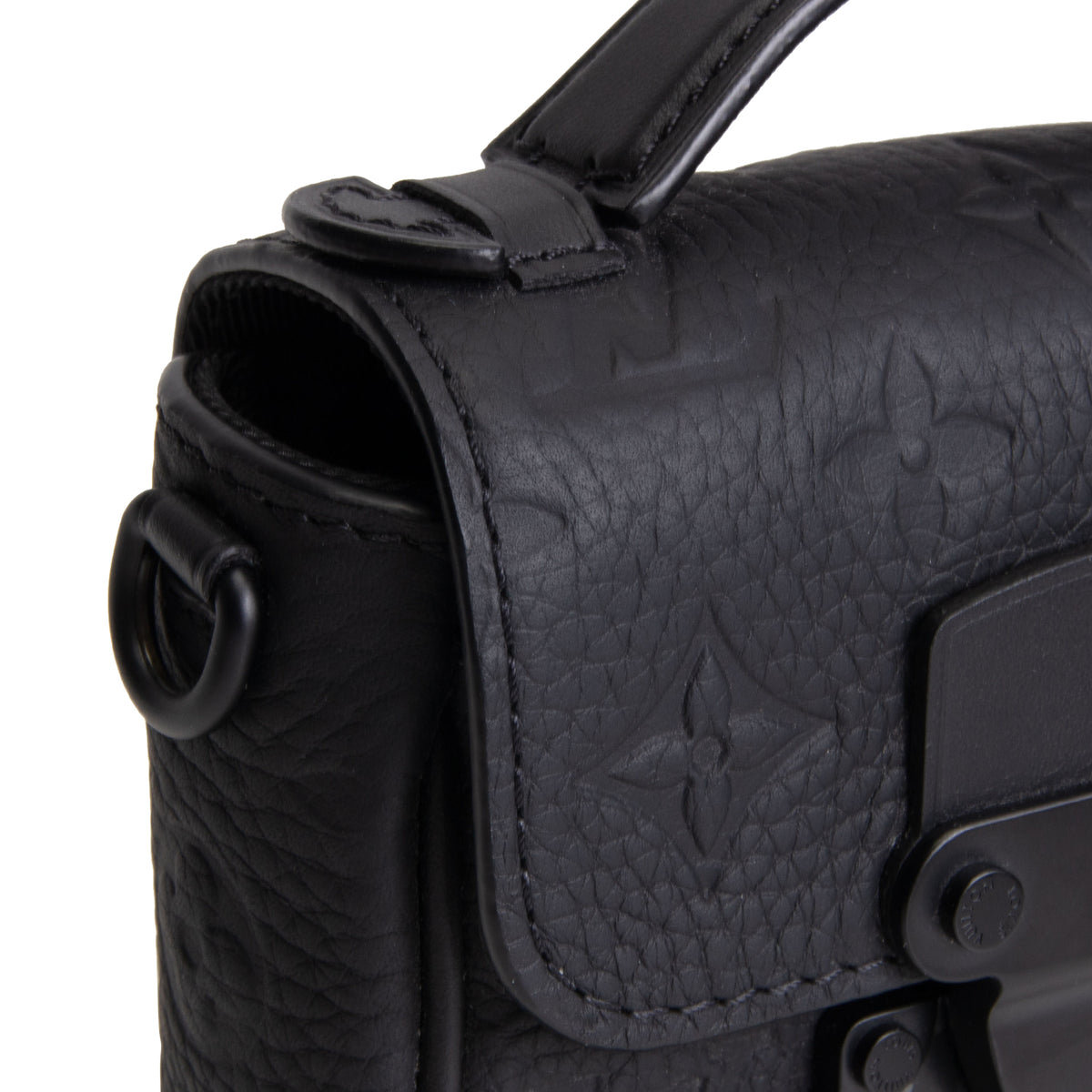 LOUIS VUITTON Taurillon Monogram Pico S Lock Messenger - Black