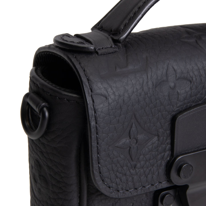 LOUIS VUITTON Taurillon Monogram Pico S Lock Messenger - Black