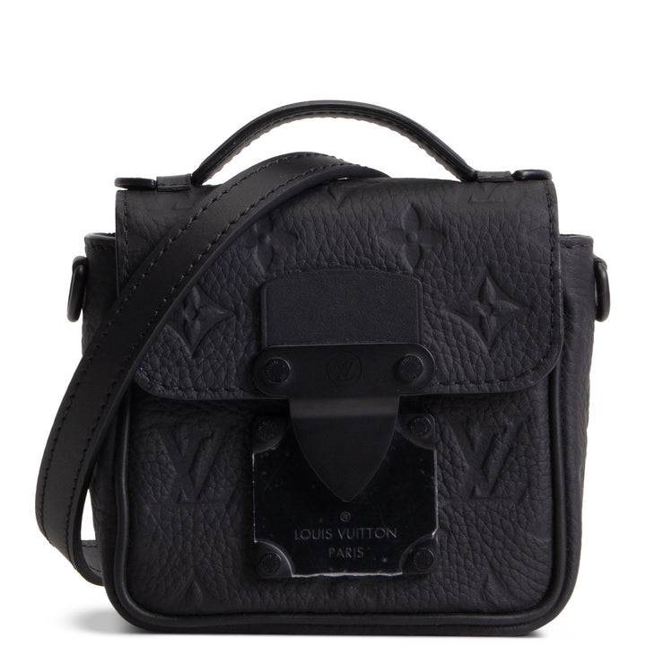 LOUIS VUITTON Taurillon Monogram Pico S Lock Messenger - Black