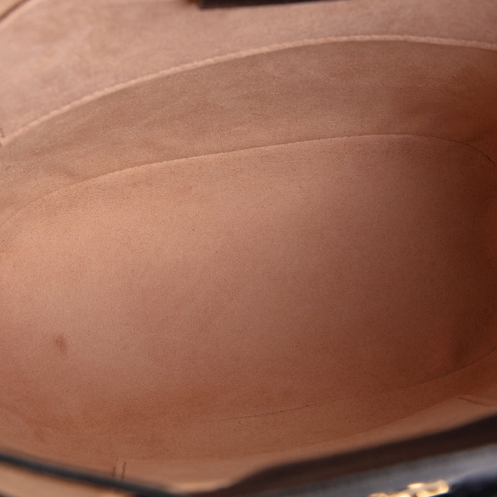 GUCCI Leather Web Ophidia Top Handle Bucket