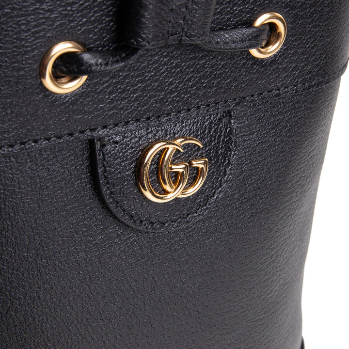 GUCCI Leather Web Ophidia Top Handle Bucket