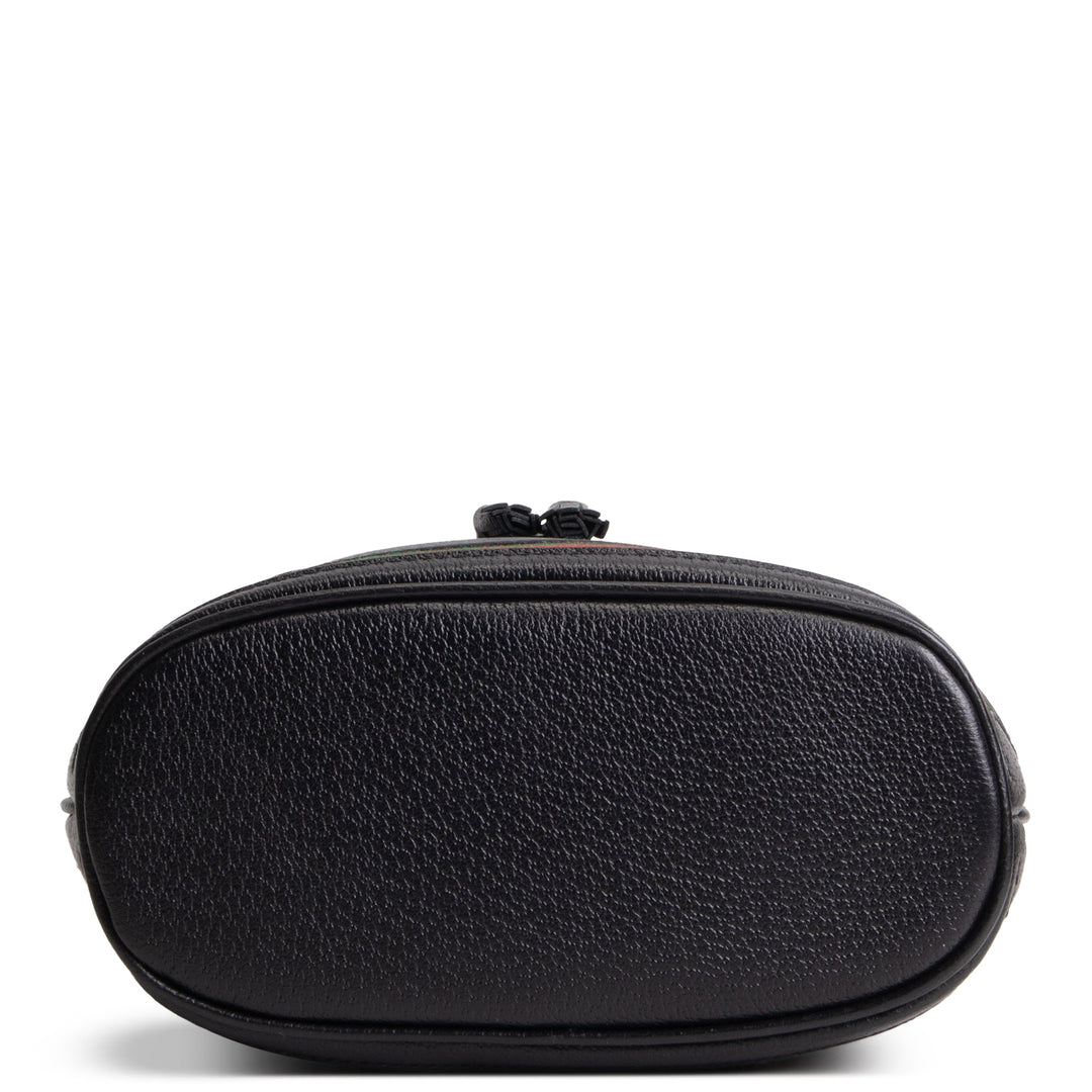 GUCCI Leather Web Ophidia Top Handle Bucket