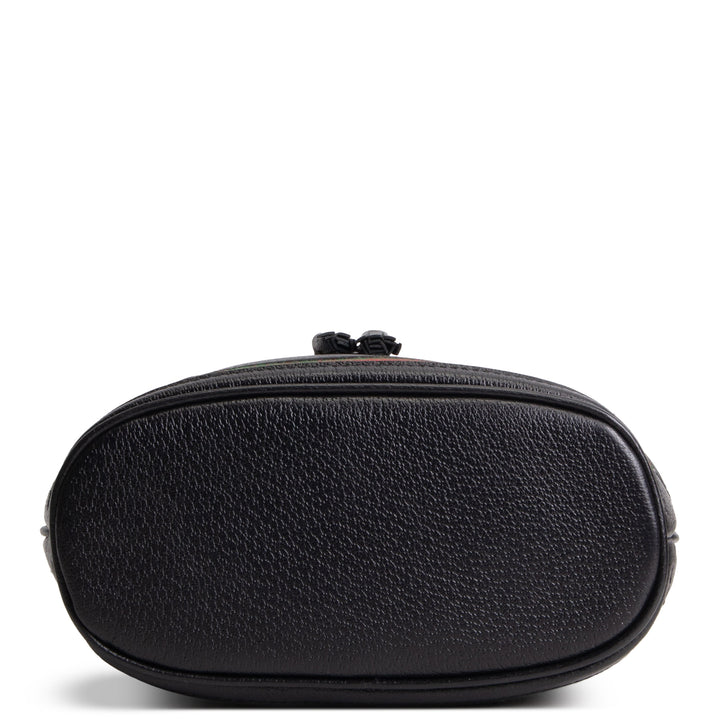 GUCCI Leather Web Ophidia Top Handle Bucket