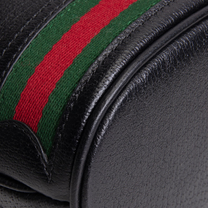GUCCI Leather Web Ophidia Top Handle Bucket