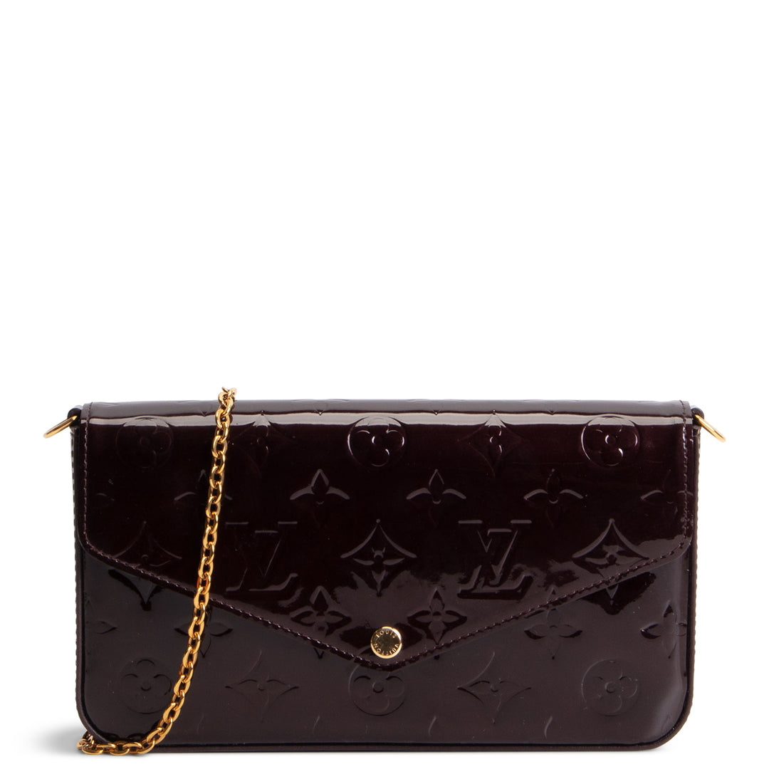 LOUIS VUITTON Felicie Pochette Monogram Vernis Patent Leather