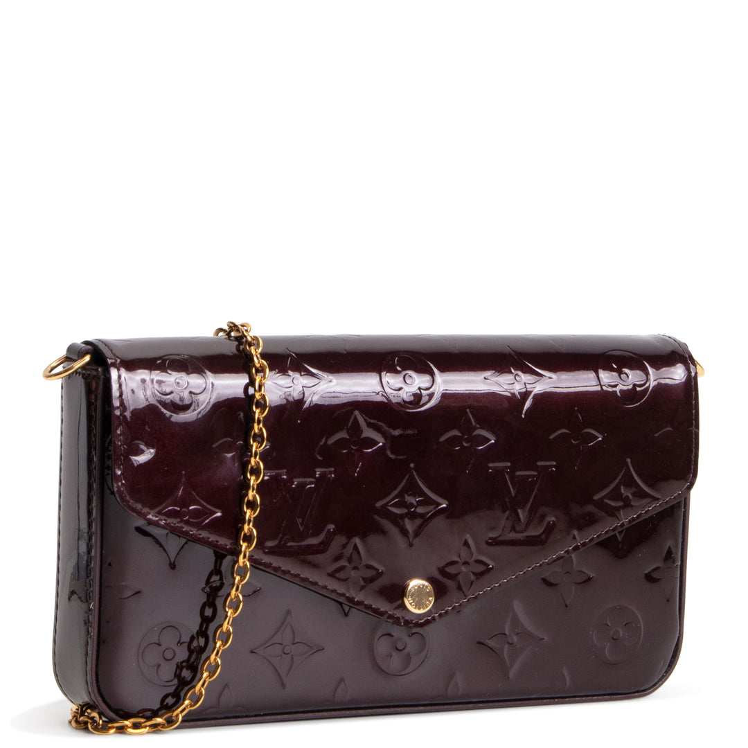 LOUIS VUITTON Felicie Pochette Monogram Vernis Patent Leather