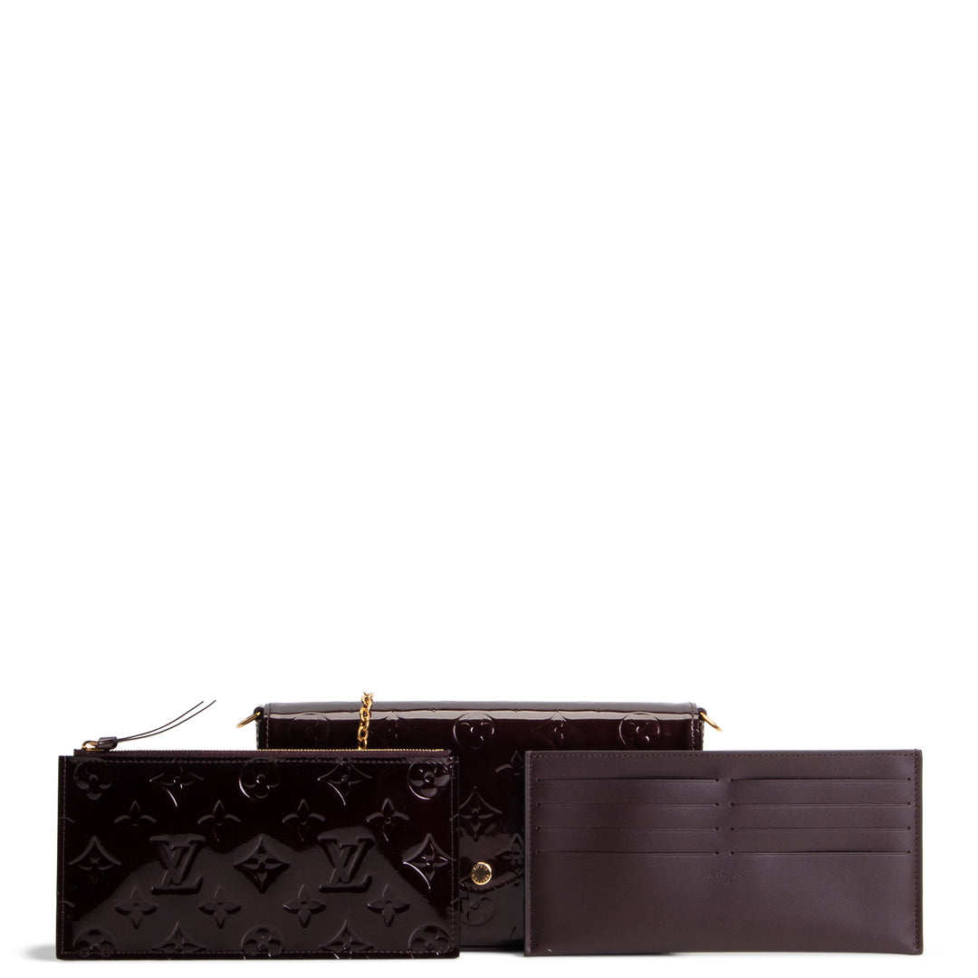 LOUIS VUITTON Felicie Pochette Monogram Vernis Patent Leather