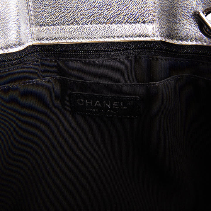 CHANEL Large Bicolor Metallic Goatskin &amp; Calfskin Boy Tote OUTLET FINAL SALE