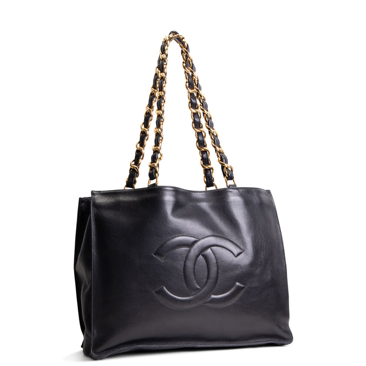 CHANEL Vintage CC Chain Shopper Tote Jumbo XL