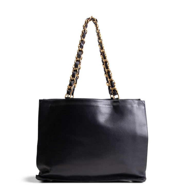 CHANEL Vintage CC Chain Shopper Tote Jumbo XL