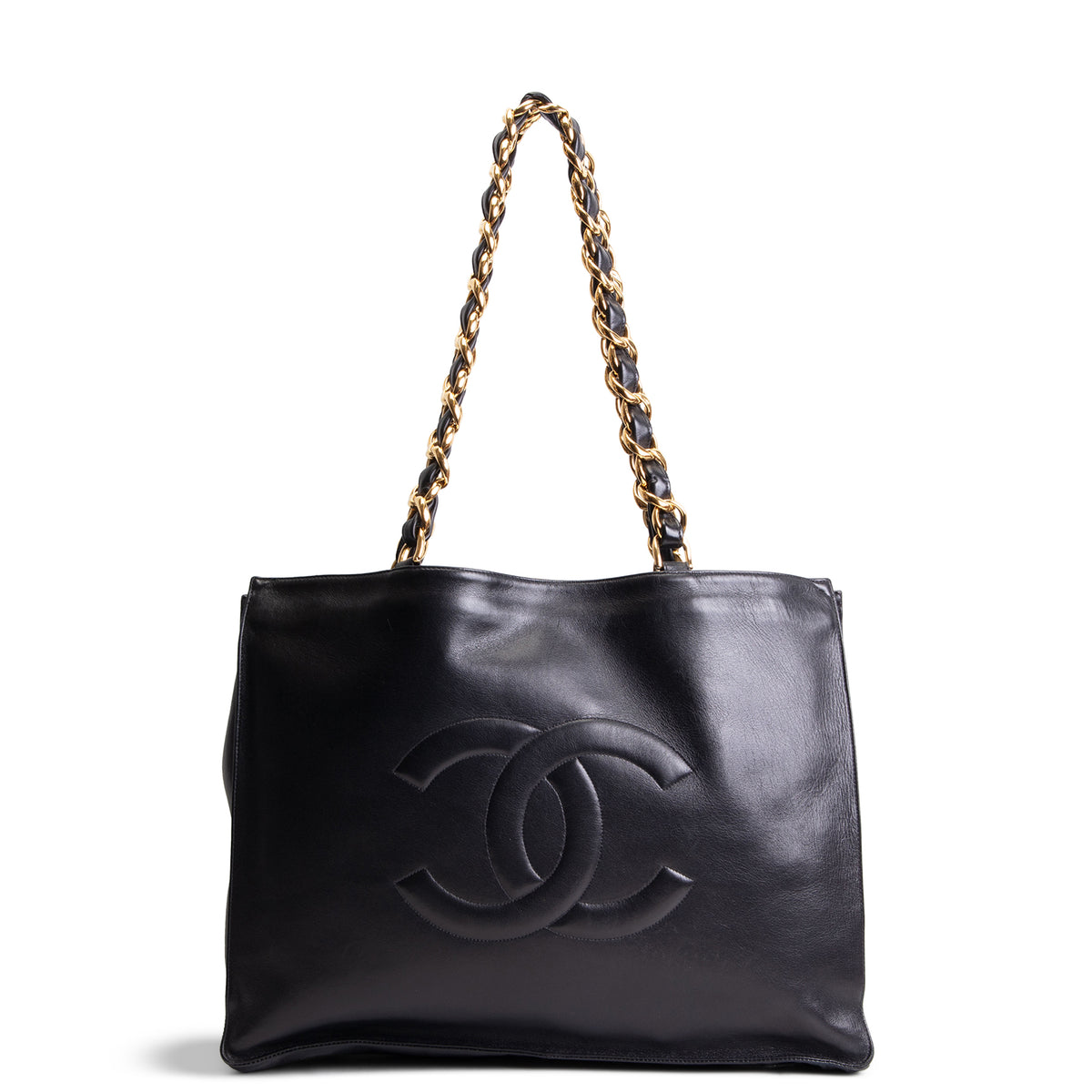 CHANEL Vintage CC Chain Shopper Tote Jumbo XL