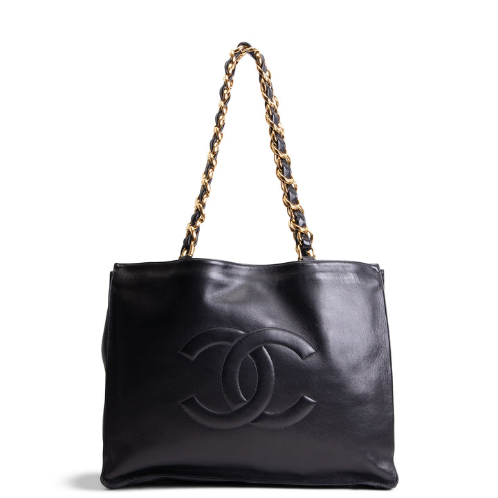 CHANEL Vintage CC Chain Shopper Tote Jumbo XL