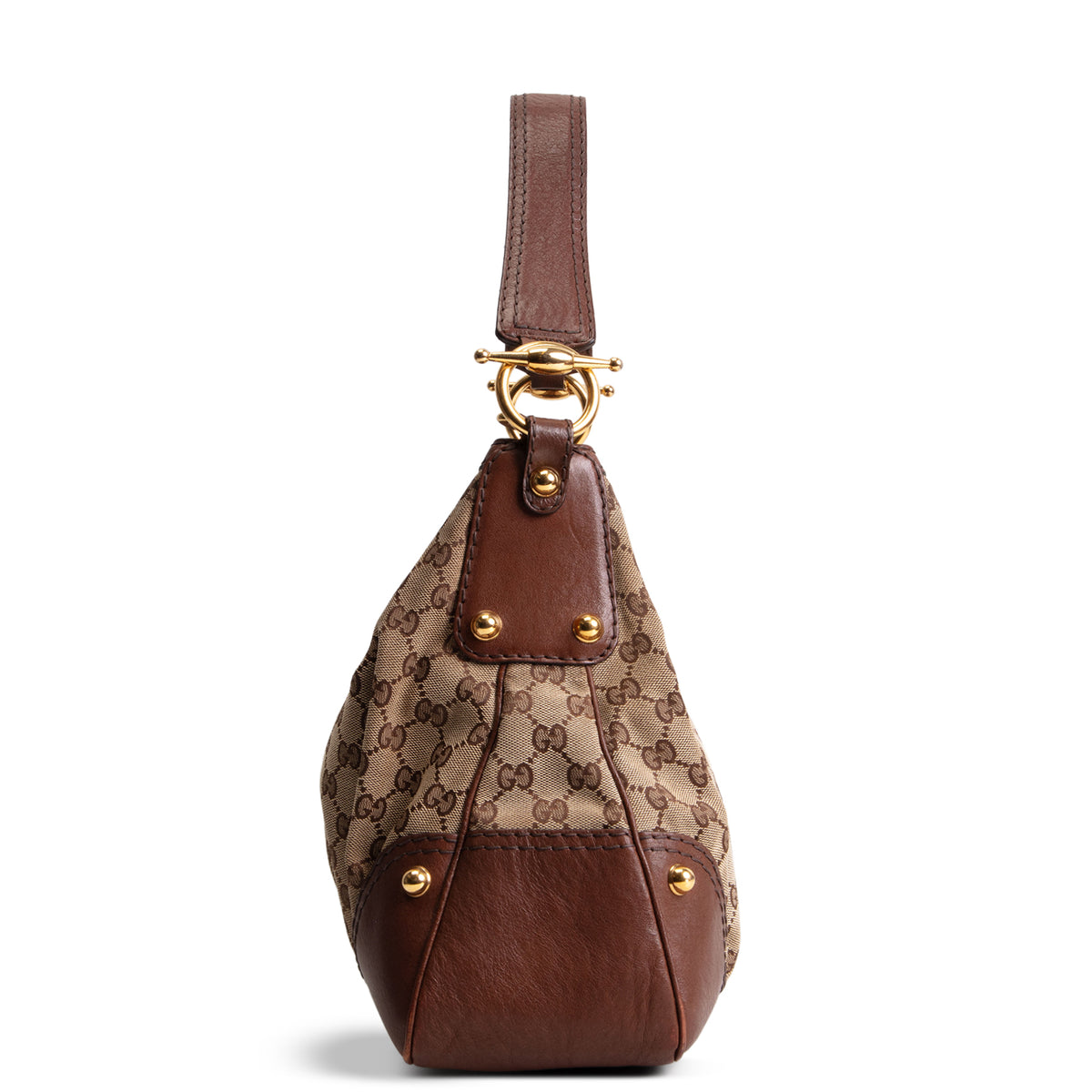GUCCI GG Canvas Jockey Hobo Bag