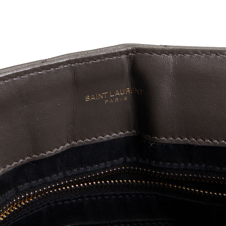 SAINT LAURENT Medium Loulou Shoulder Bag - Green
