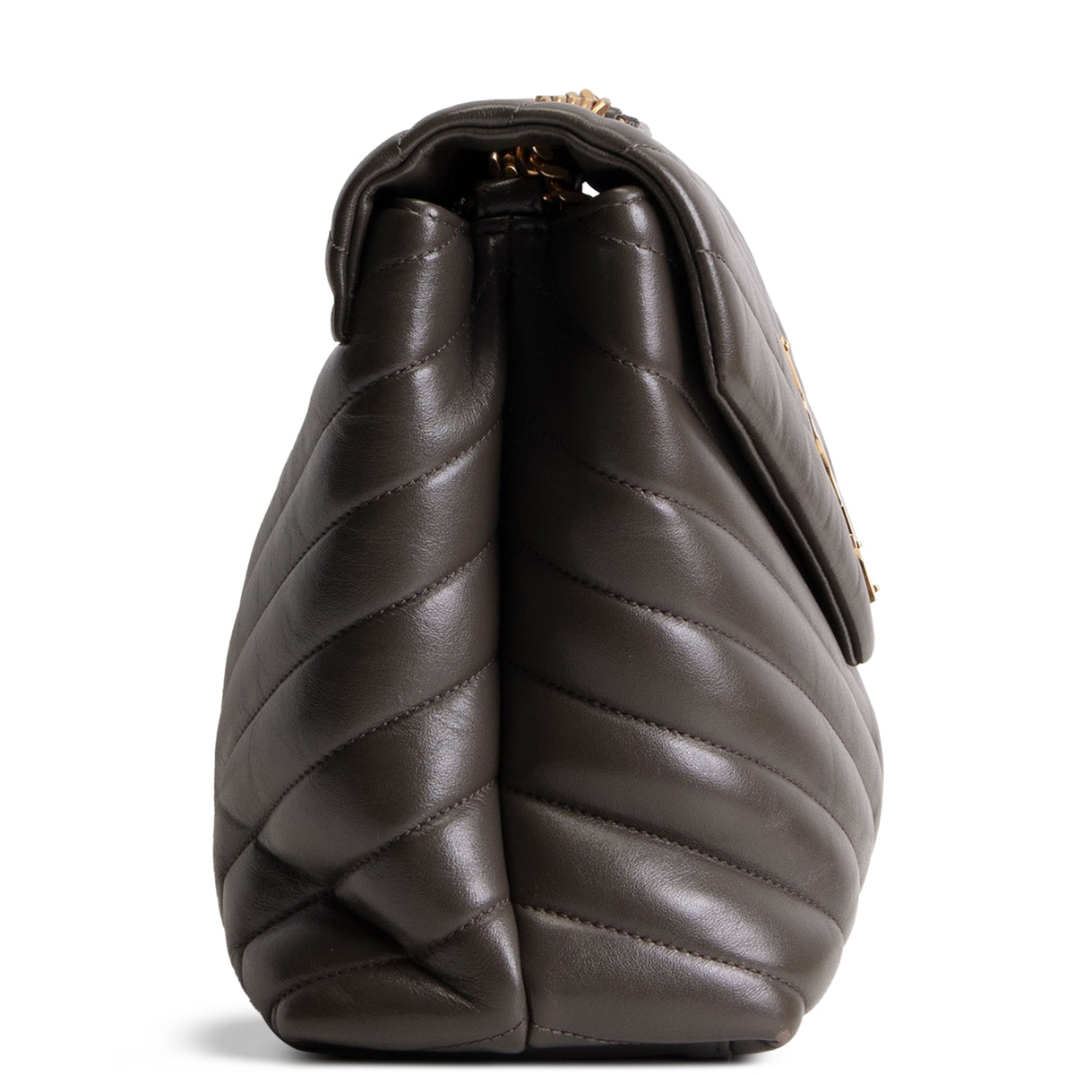 SAINT LAURENT Medium Loulou Shoulder Bag - Green