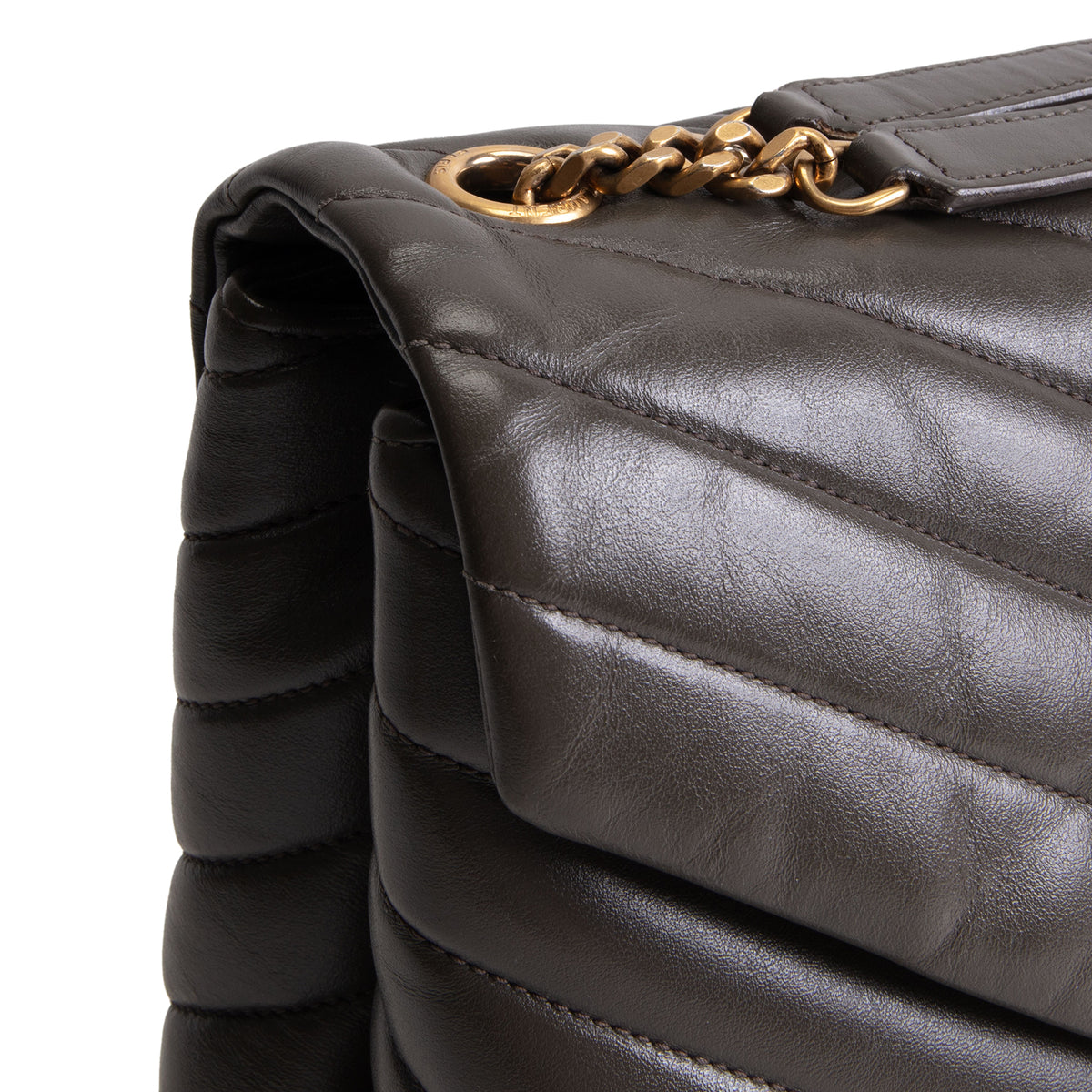 SAINT LAURENT Medium Loulou Shoulder Bag - Green