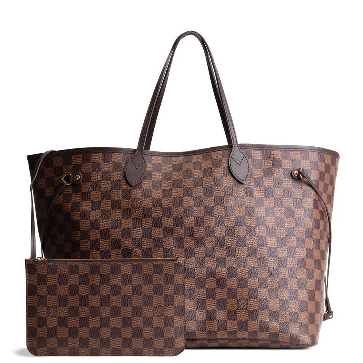 LOUIS VUITTON Damier Ebene Neverfull GM w/ Pouch