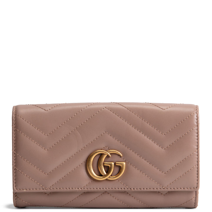 GUCCI GG Marmont Matelasse Chevron Wallet