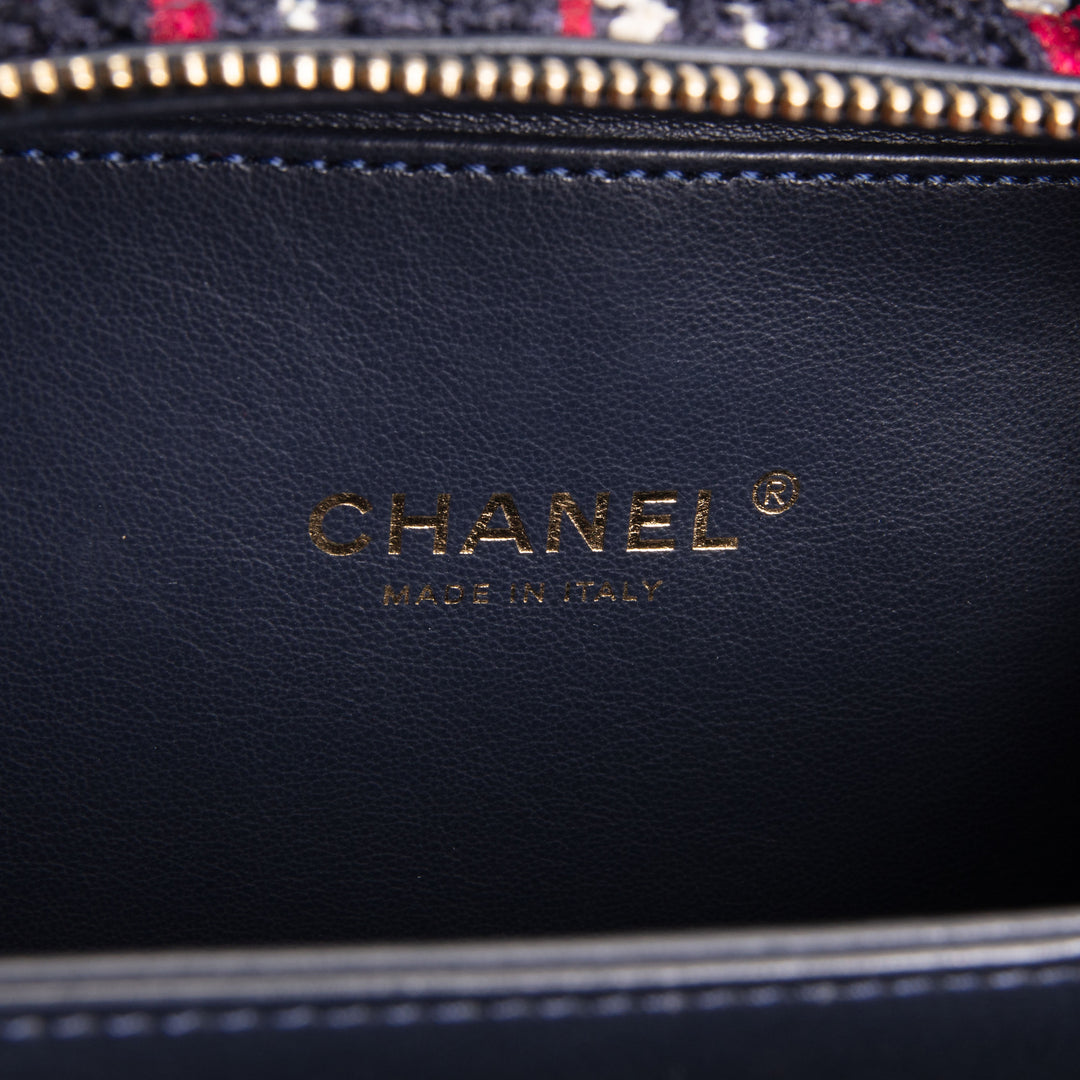 CHANEL Tweed Filigree Vanity - Navy
