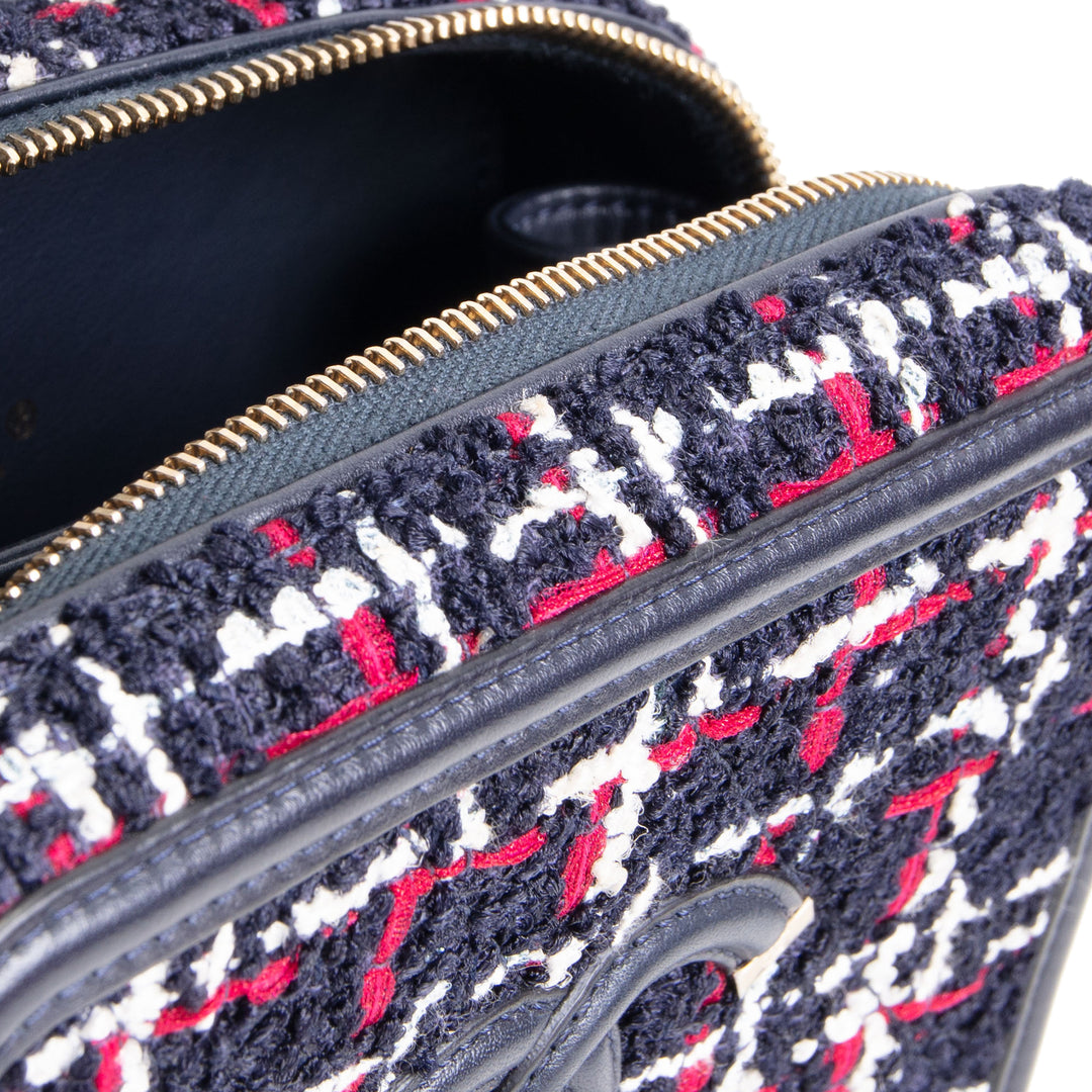 CHANEL Tweed Filigree Vanity - Navy