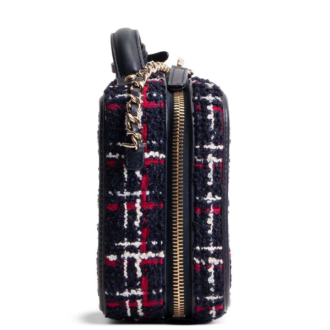CHANEL Tweed Filigree Vanity - Navy