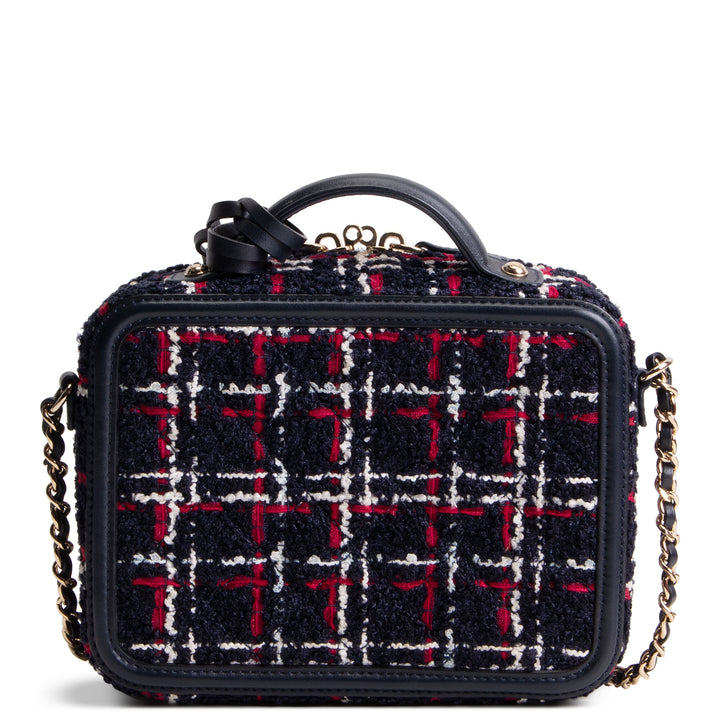 CHANEL Tweed Filigree Vanity - Navy