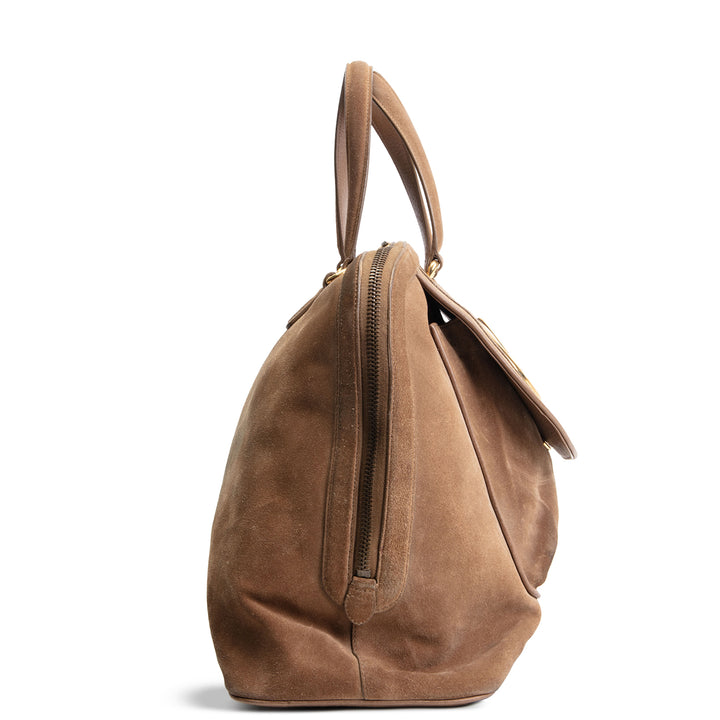 GUCCI 1973 Top Handle Suede Bag OUTLET FINAL SALE