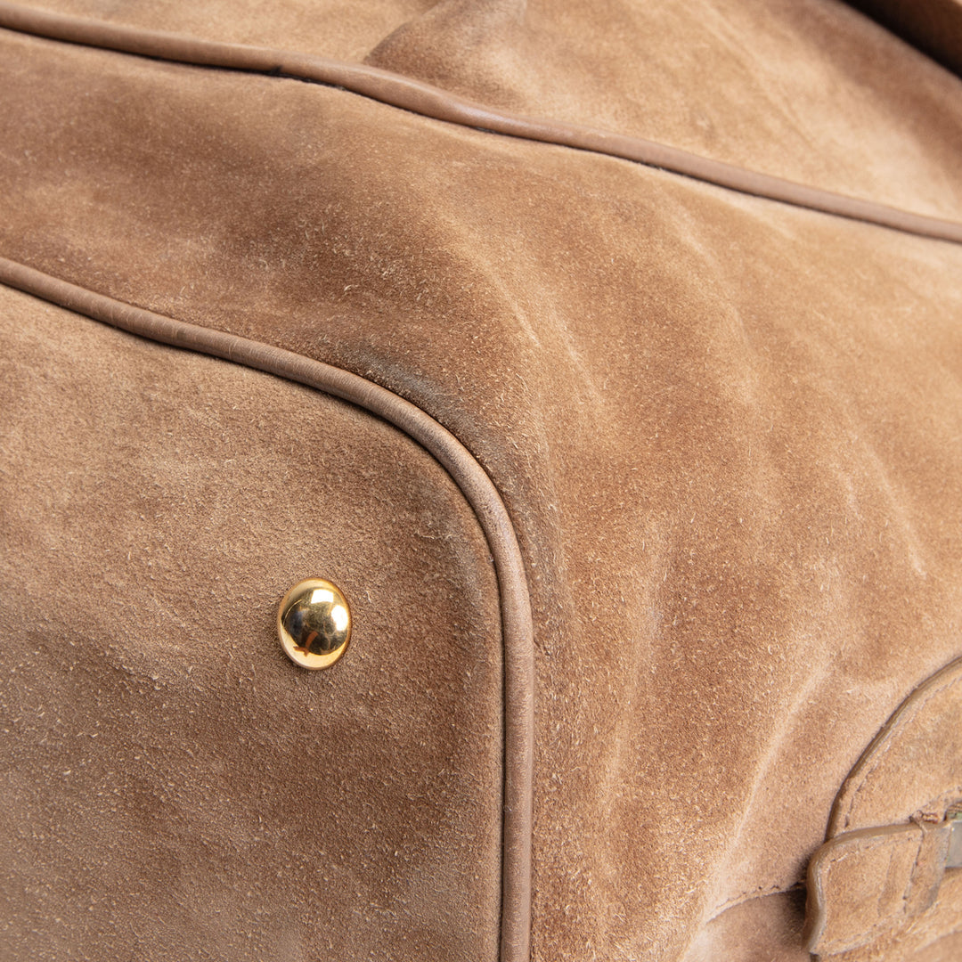 GUCCI 1973 Top Handle Suede Bag OUTLET FINAL SALE