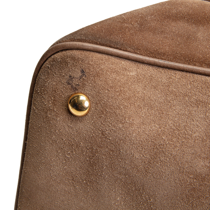 GUCCI 1973 Top Handle Suede Bag OUTLET FINAL SALE