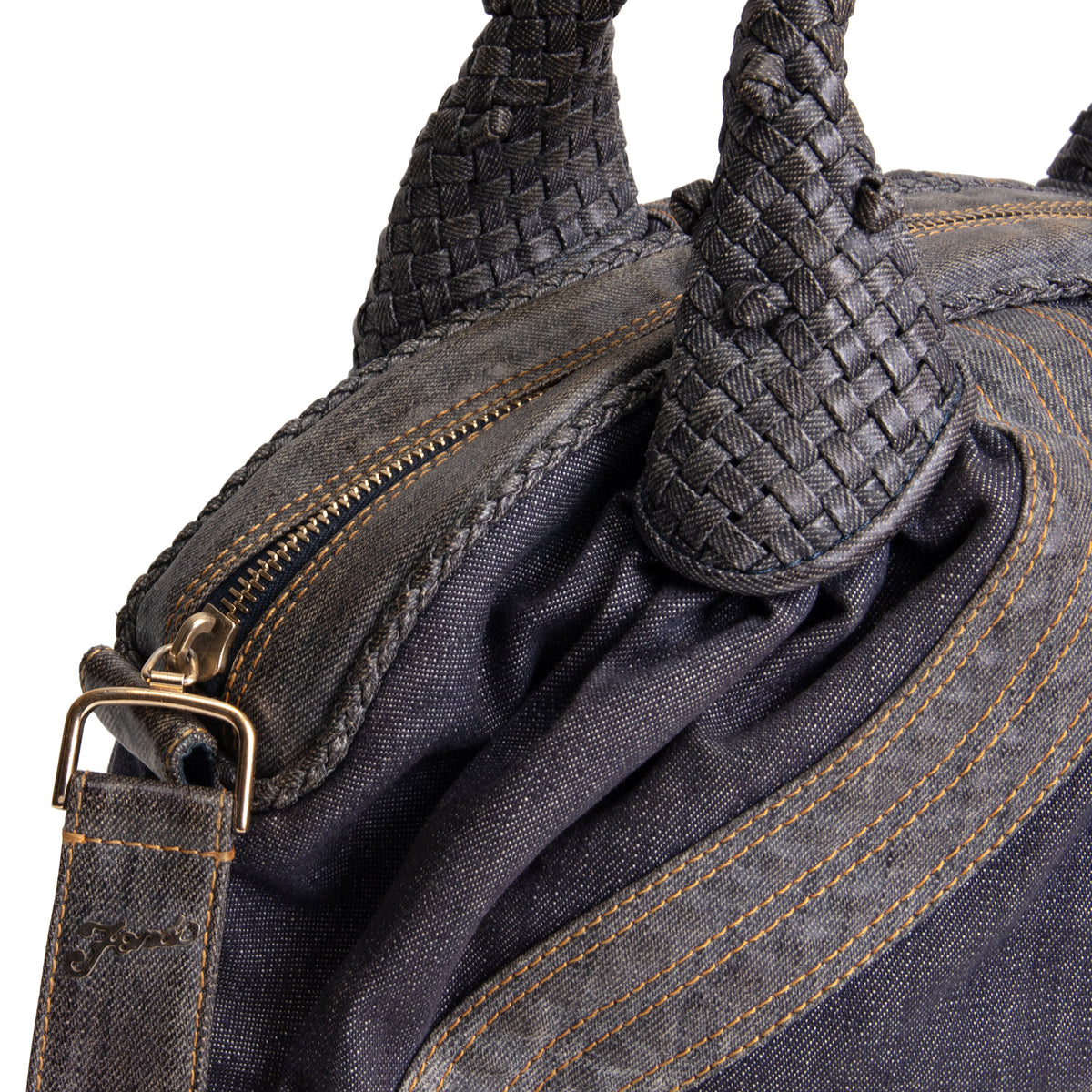 FENDI Denim Spy Bag - Dark Wash Navy Blue