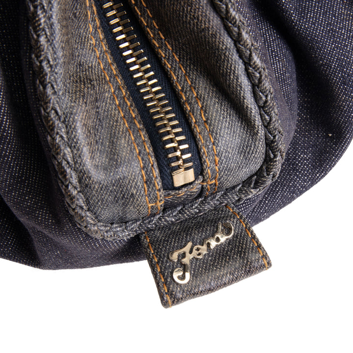 FENDI Denim Spy Bag - Dark Wash Navy Blue