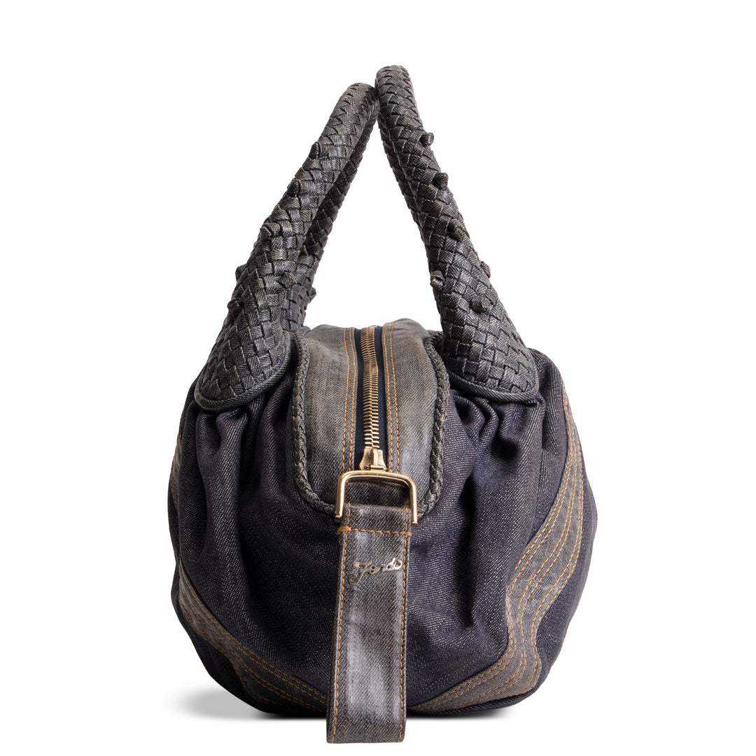 FENDI Denim Spy Bag - Dark Wash Navy Blue