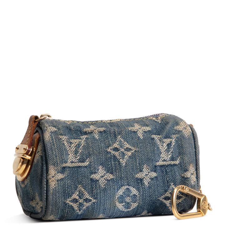 LOUIS VUITTON Trousse Speedy Pouch Denim Monogram - Blue