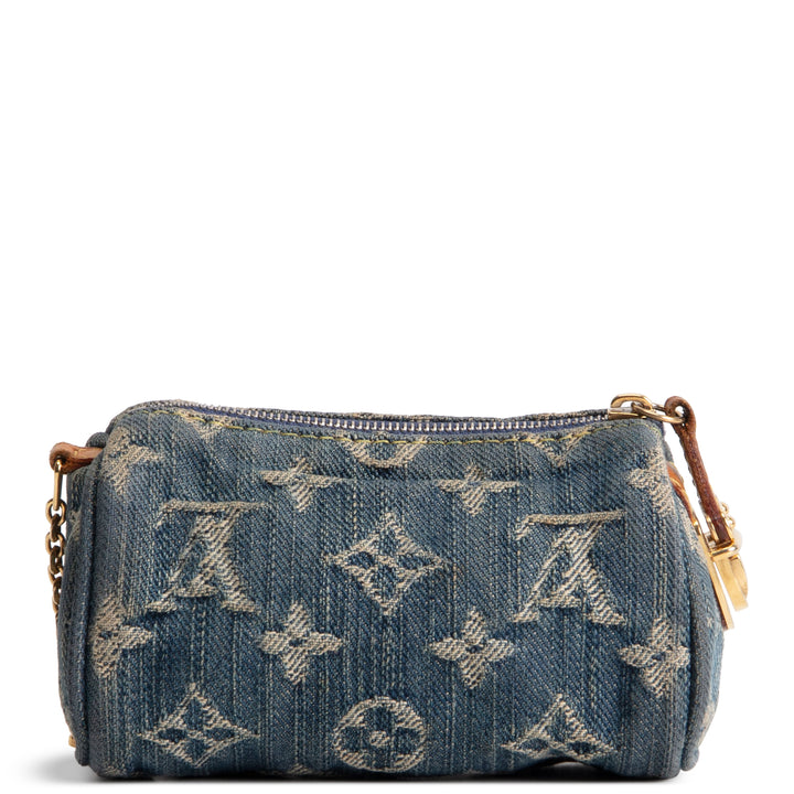 LOUIS VUITTON Trousse Speedy Pouch Denim Monogram - Blue