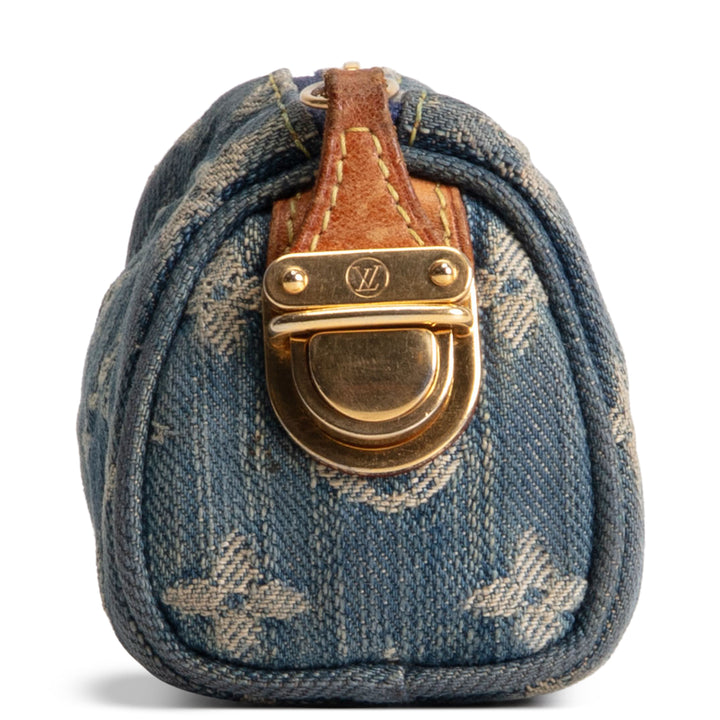 LOUIS VUITTON Trousse Speedy Pouch Denim Monogram - Blue