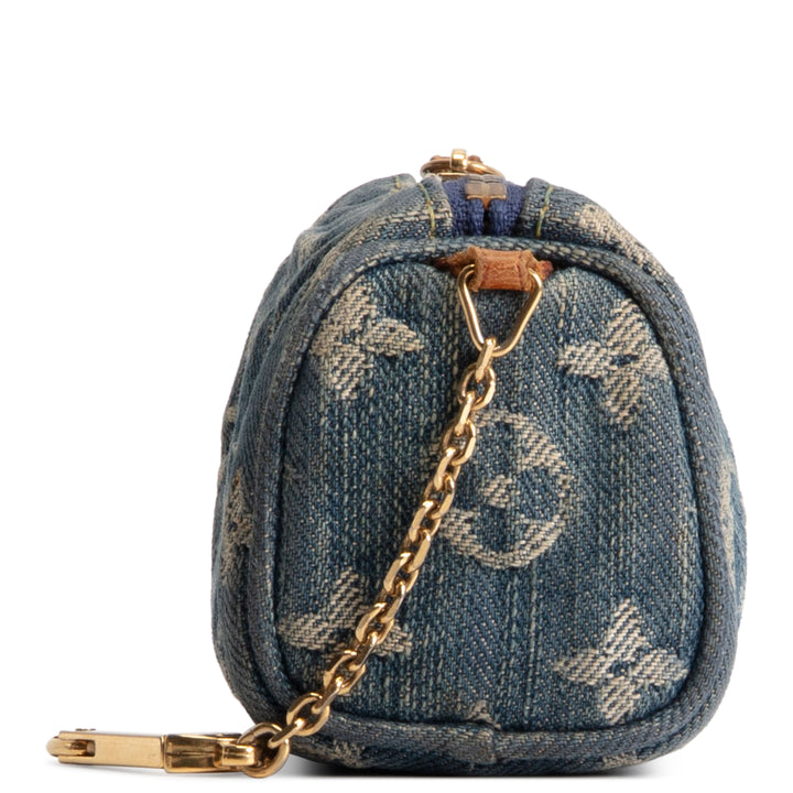 LOUIS VUITTON Trousse Speedy Pouch Denim Monogram - Blue