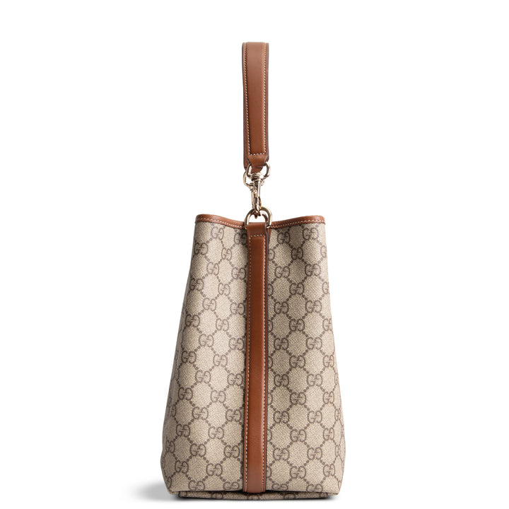 GUCCI GG Supreme Emblem Bucket Bag