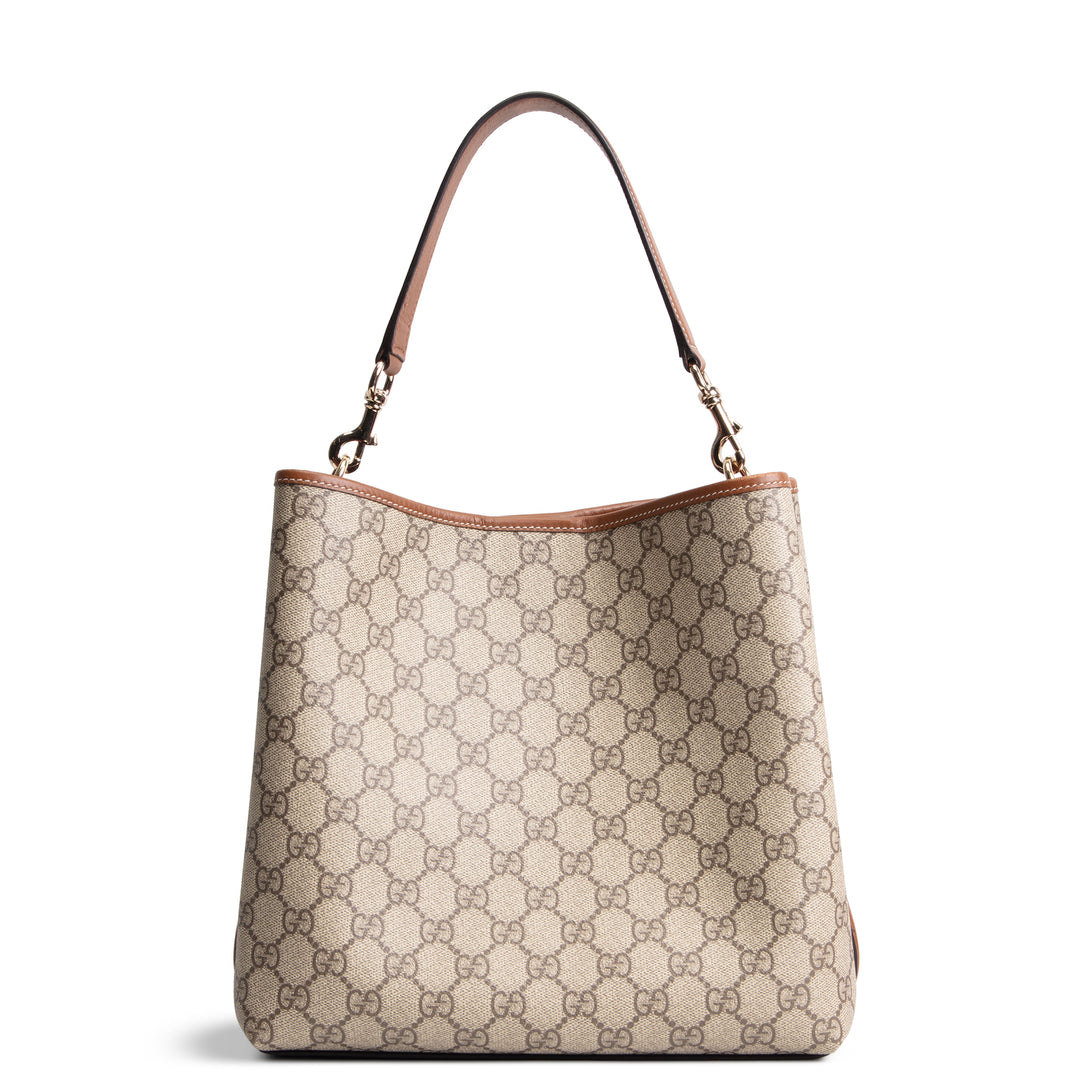 GUCCI GG Supreme Emblem Bucket Bag