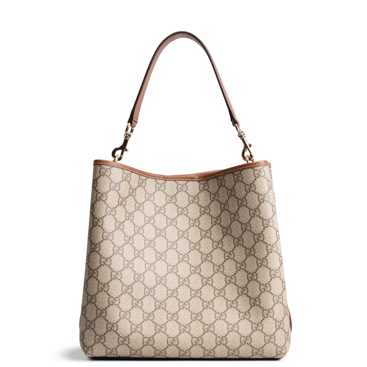 GUCCI GG Supreme Emblem Bucket Bag