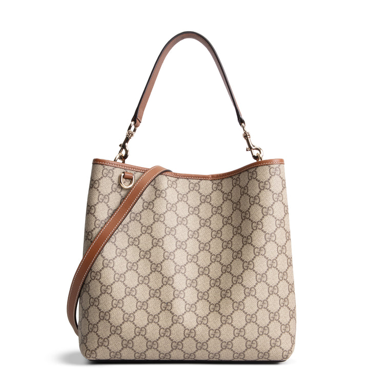 GUCCI GG Supreme Emblem Bucket Bag