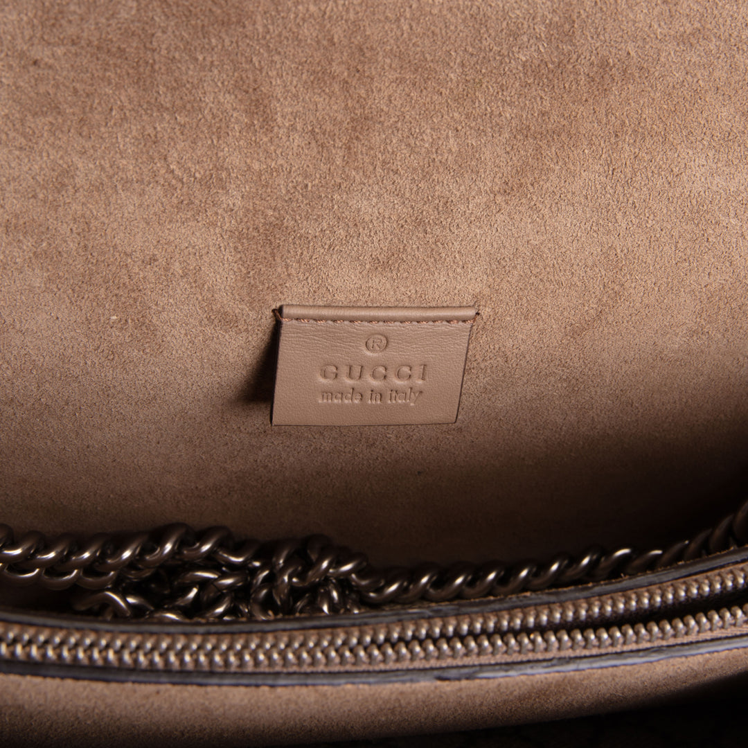 GUCCI GG Supreme Small Dionysus Shoulder Bag - Beige & Ebony