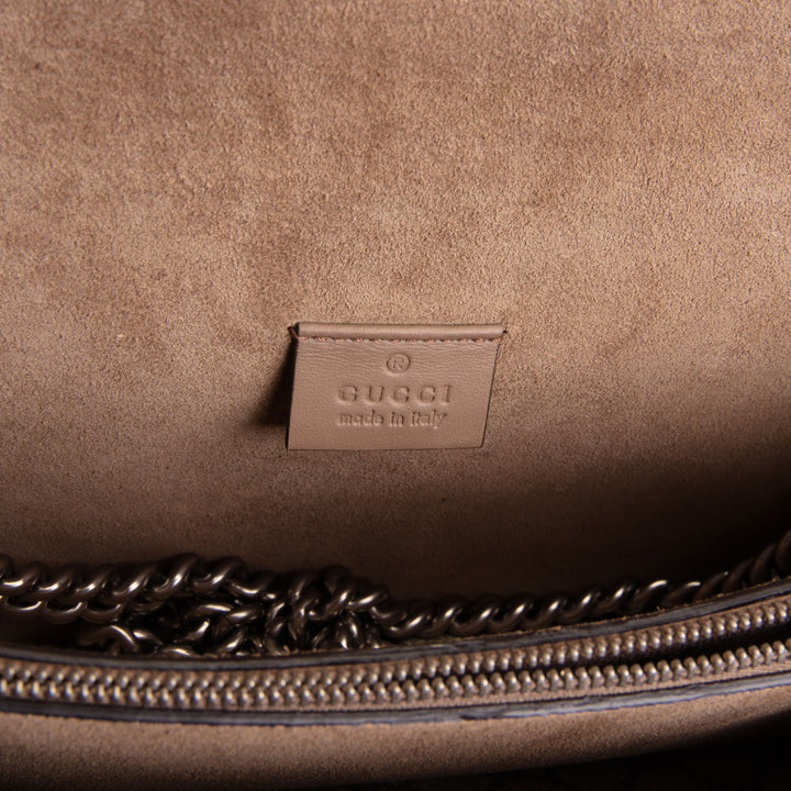 GUCCI GG Supreme Small Dionysus Shoulder Bag - Beige & Ebony