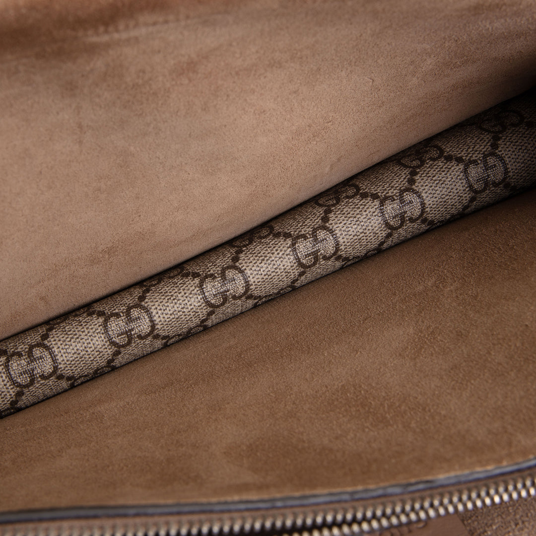 GUCCI GG Supreme Small Dionysus Shoulder Bag - Beige & Ebony